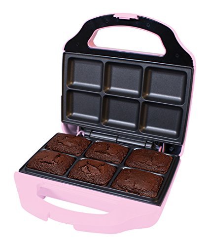 Global Gizmos pink 700W brownie maker for six brownies