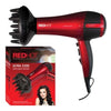 RedHot 2200W professional hair dryer with diffuser and concentrator nozzle