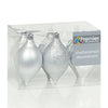Set of 6 silver shatterproof minaret Christmas tree decorations 9.5cm