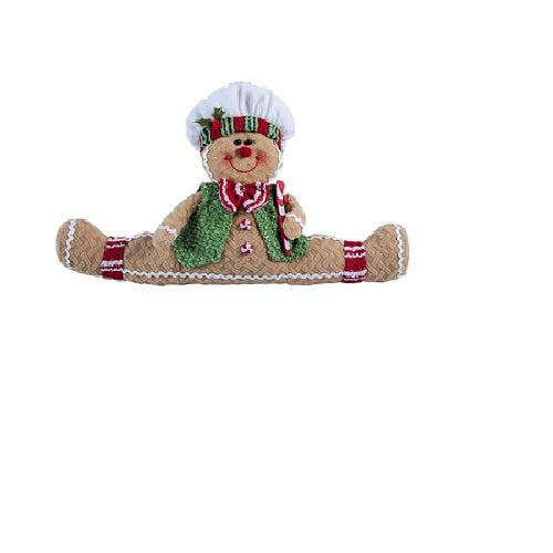 18 inch gingerbread Christmas door stop decoration