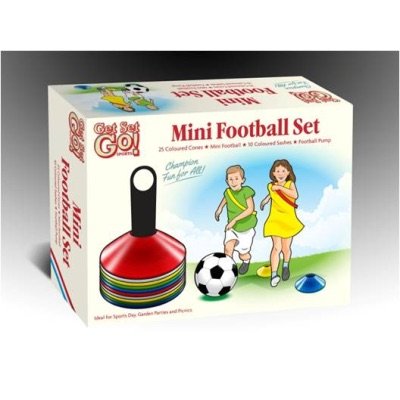 Kids mini football training set with ball pump and 16 cones