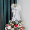 30cm white diamanté angel Christmas tree topper