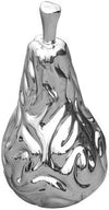 Febland chrome-effect ceramic pear ornament 24cm