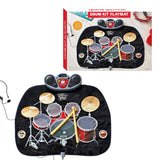 Kids drum playmat with adjustable volume and music connection