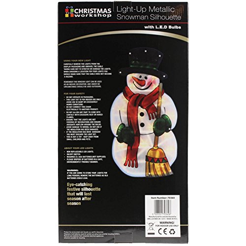 LED Snowman Metallic Silhouette Light