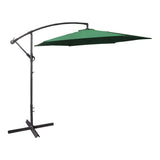 Green 3m cantilever garden parasol alternate view