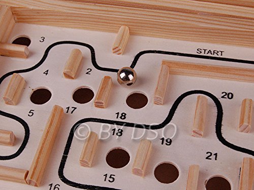 Global Gizmos 50880 wooden balance maze game