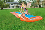 52328 two-lane water slide with inflatable drench pool