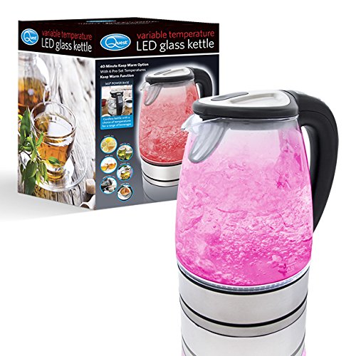 1.7L glass and stainless steel variable-temperature LED kettle