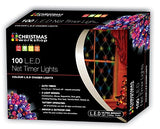 The Christmas Workshop 76060 100 multi-coloured LED battery net lights 1.5m