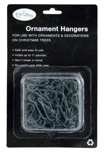 Pack of 150 green Christmas tree bauble hooks and ornament hangers