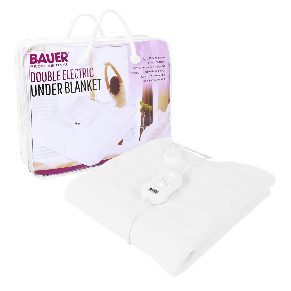 Double heated underblanket with three heat settings