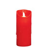 Red Melted Edge Led Dancing Flame Candle 18cm