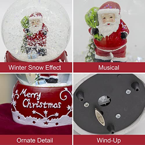 Christmas Workshop traditional Santa snow globe indoor decoration