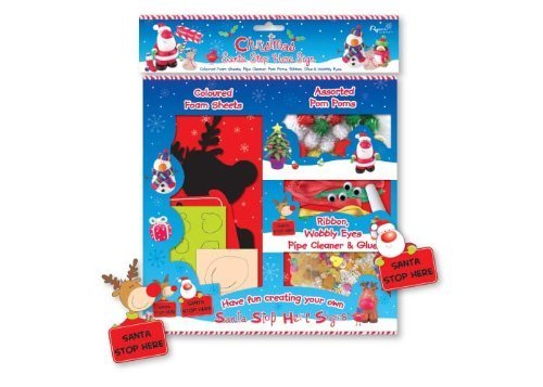 Make your own Santa Stop Here sign Christmas craft kit