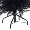 6ft Slimline Black Artificial Indoor Decoration | Includes Metal Christmas Tree Stand | 560 Tips