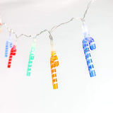 Battery-operated candy cane string lights 1.9m