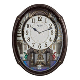 Rhythm Magic Motion musical wall clock with animated dial and crystal detail