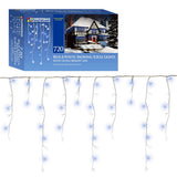 720 brilliant white and blue LED snowing icicle Christmas lights