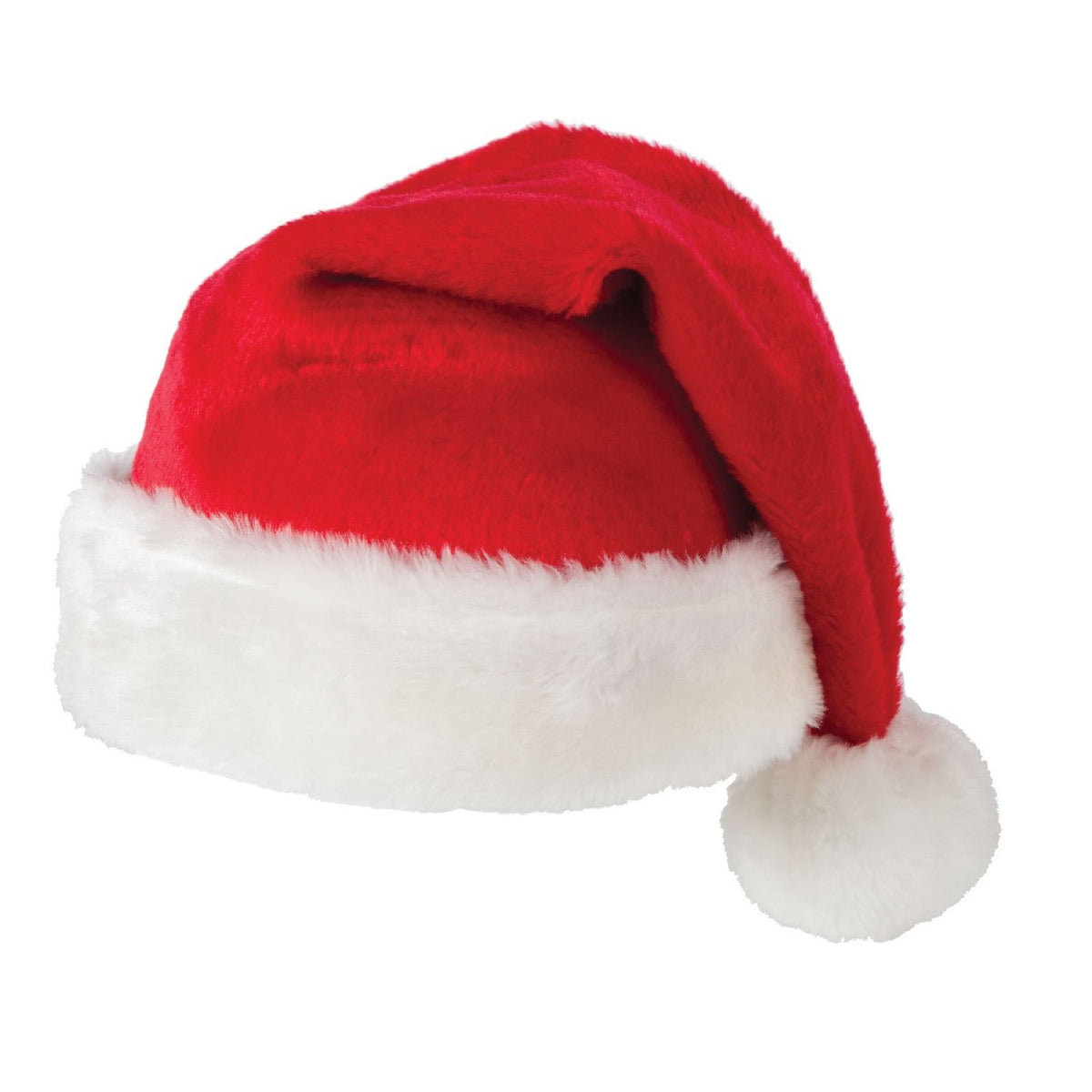 Fluffy red and white Santa Christmas hat