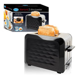 Quest diamond-cut toaster with extra-wide slots
