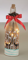 29cm illuminated Reindeer Christmas bottle decoration