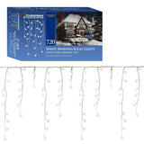 720 ultra-bright white LED snowing icicle Christmas lights