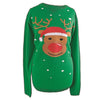 The Christmas Workshop green reindeer Christmas jumper unisex large