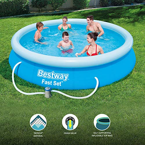 Bestway 12ft Fast Set pool packaging and dimensions