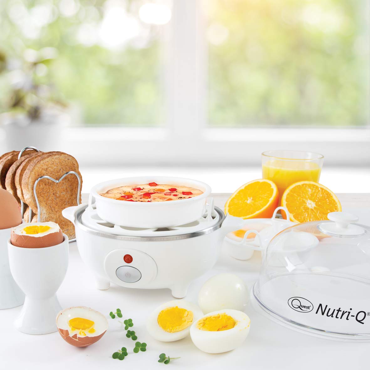 Quest Nutri-Q 360W seven-egg cooker with poaching tray