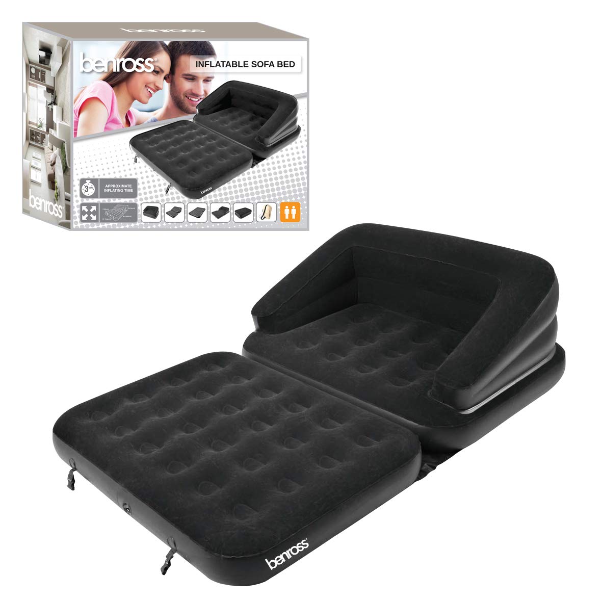 Avenli 88170 inflatable sofa bed converted to lounger