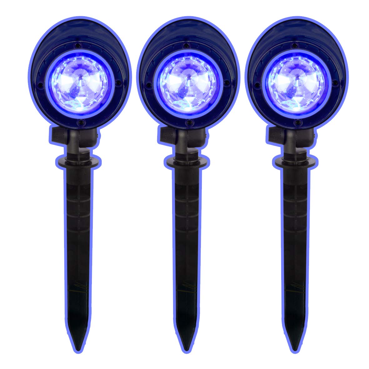 Set of 3 Global Gizmos projector stake lights