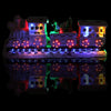 Musical Train Ornament, White with Multi LED
