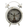 Rustic white Paris mantel clock 26cm