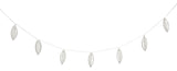 Ten warm white LED water droplet string lights