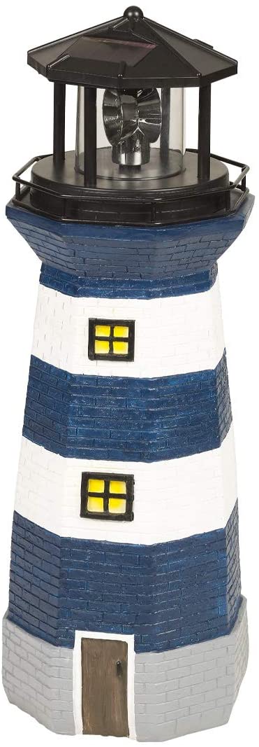 GardenKraft lighthouse ornament with automatic dusk light