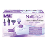 Bauer battery manicure and pedicure set with nail care tools