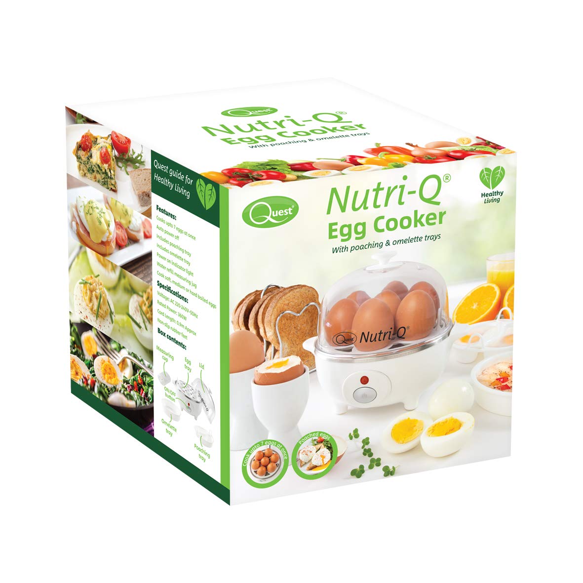 Quest Nutri-Q multi-function egg cooker 360W