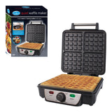 Quest waffle maker with four non-stick cooking plates