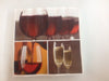 20 PAPER NAPKINS (33cm x 33cm) - WINE GLASSES