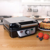 Waffle maker with adjustable temperature control