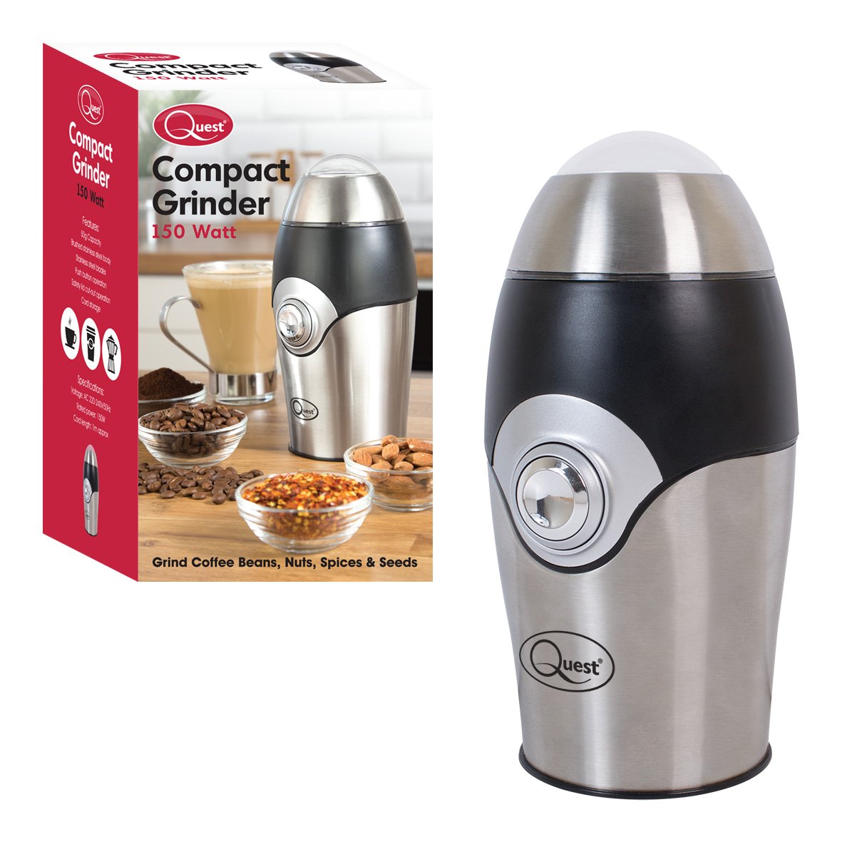 Quest 34160 stainless steel electric grinder