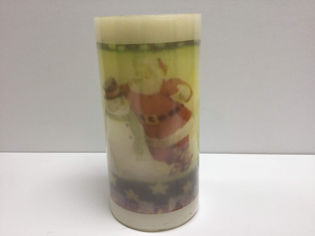 Santa design battery-operated LED Christmas candle