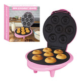 Pink doughnut maker with cool-touch handles