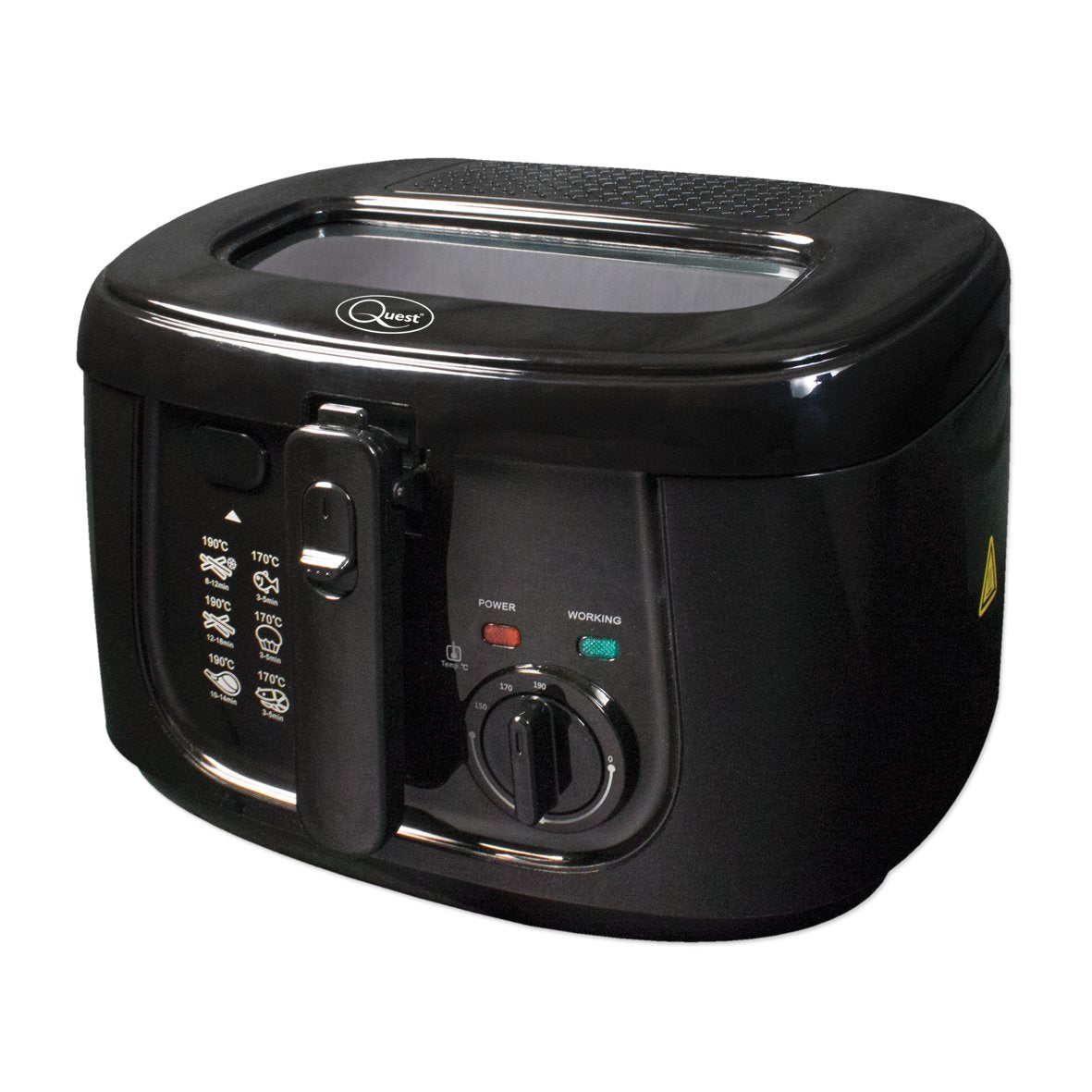Black 2.5L deep fat fryer additional detail view