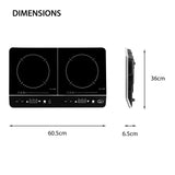 Portable double induction cooker 2800W