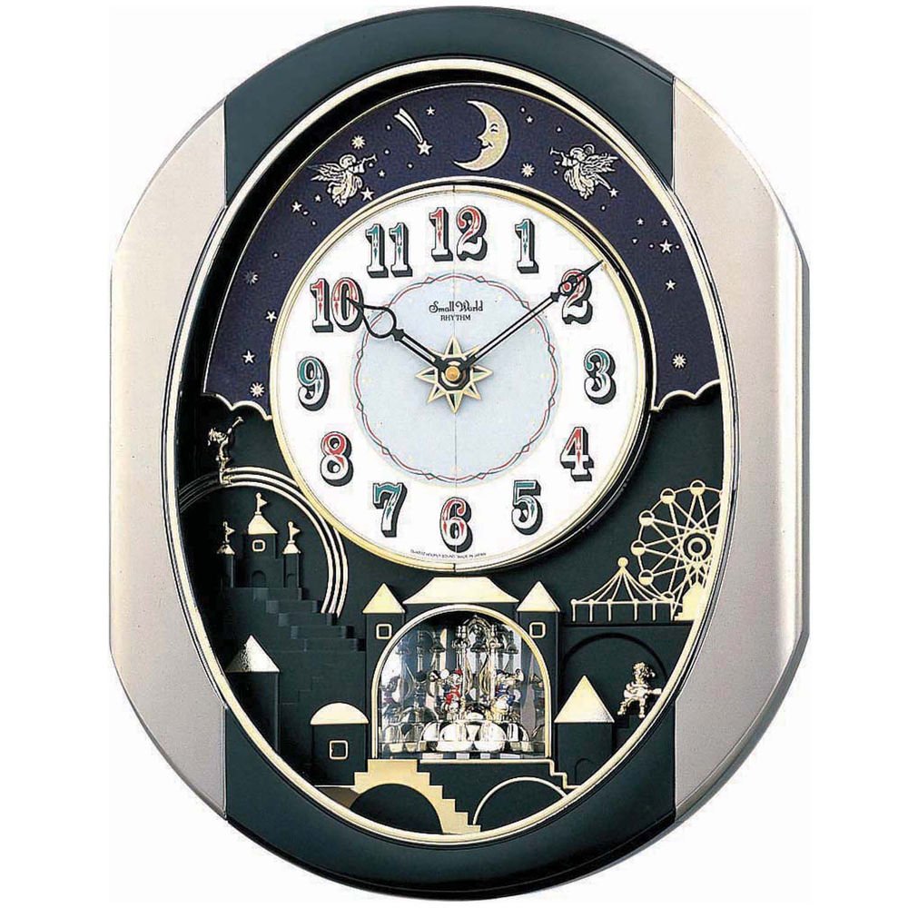 Rhythm Peaceful Night Magic Motion musical wall clock 4MH751WD18