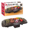 Electric smokeless indoor BBQ grill with water-filled drip tray