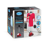 1800W Quest fabric steamer red white and silver