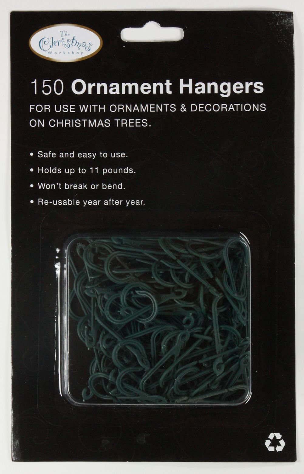 The Christmas Workshop 150 green Christmas tree ornament hangers